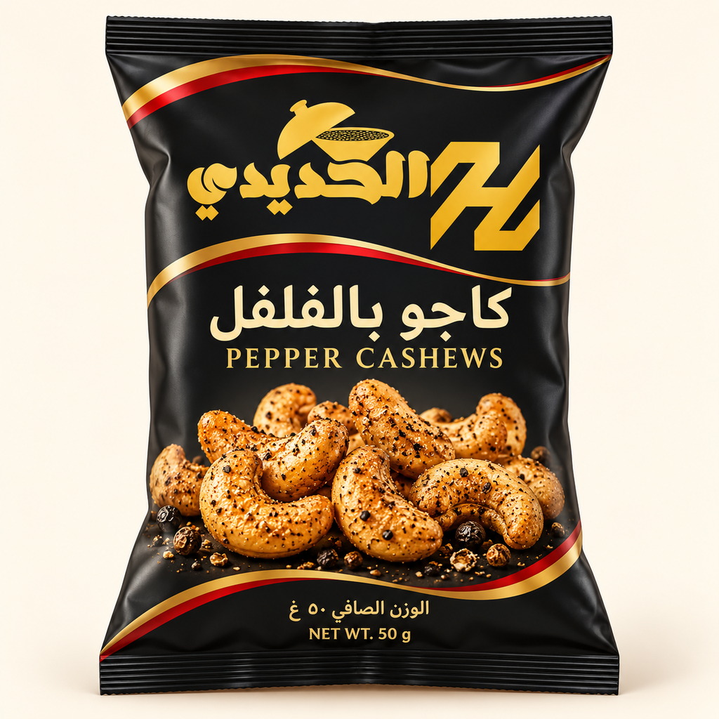 تصور عبوة الكاجو بالفلفل من الحديدي
